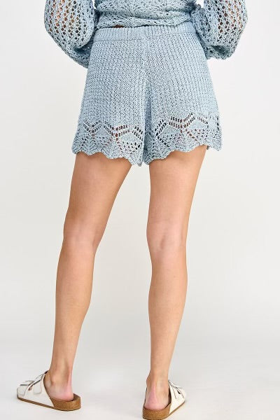 BLUE KNIT SHORT