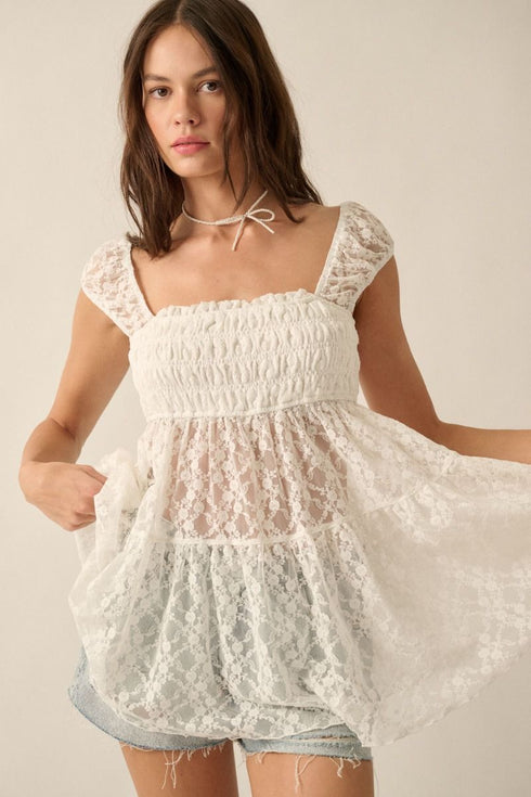 OFF WHITE LACE TOP
