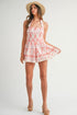 RED FLOWER ROMPER