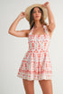 RED FLOWER ROMPER