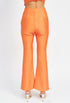 ORANGE HIGH RISE FLARE PANTS