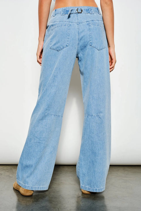 SKYLINE WIDE-LEG DENIM PANTS