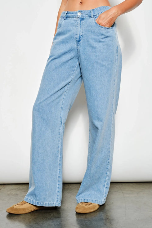 SKYLINE WIDE-LEG DENIM PANTS