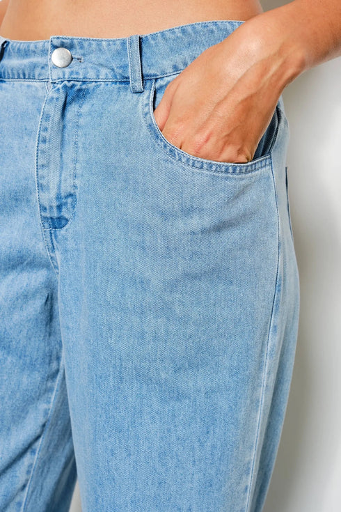 SKYLINE WIDE-LEG DENIM PANTS