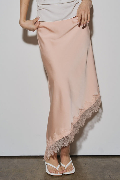 BLUSH WHISPER LACE SKIRT