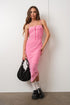 SWEET PINK HEM MESH DRESS