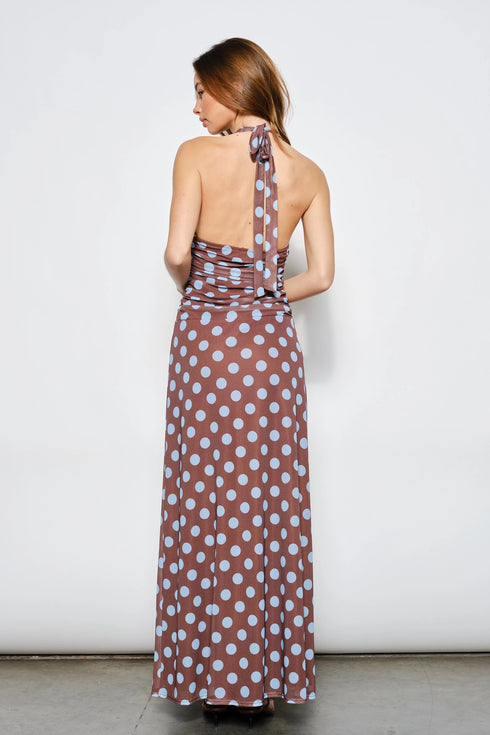 COCOA SKY POLKA MAXI DRESS