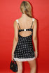 LUNA LACE & POLKA MINI DRESS