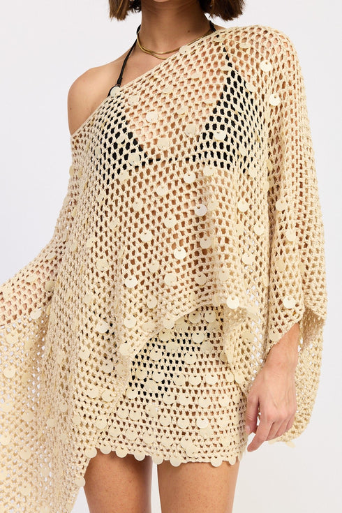SEASIDE SHIMMER CROCHET TOP