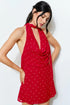 SCARLETT DOTS HALTER MINI DRESS