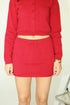 CHERRY KNITTED MINI SKIRT