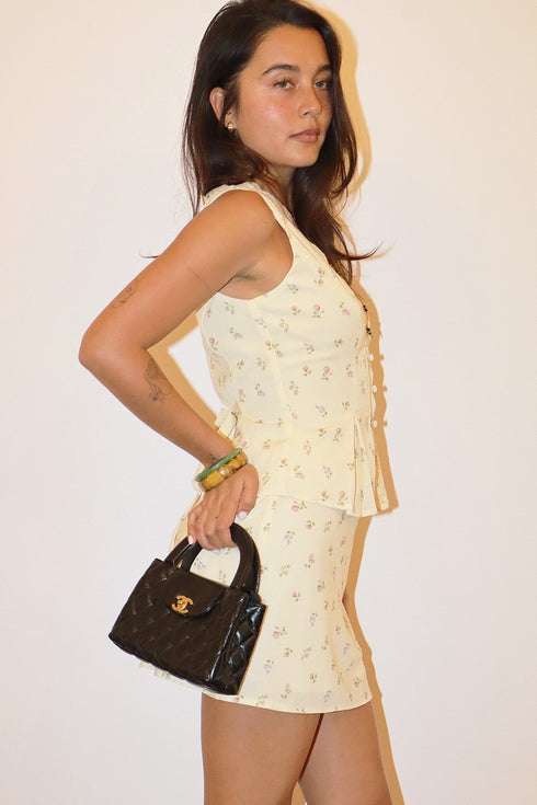 SOFT BLOSSOM PEPLUM TOP