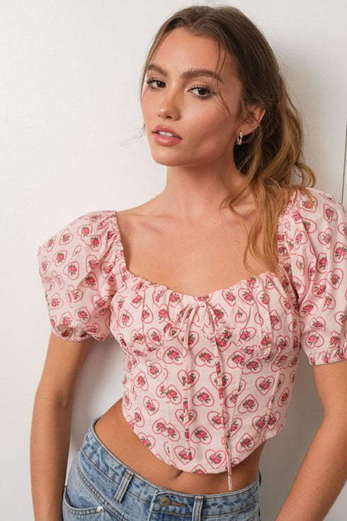 ROSE PRINT CORSET