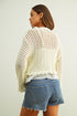 IVORY RUFFLE CARDIGAN