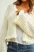 IVORY RUFFLE CARDIGAN