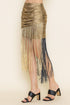 SEQUIN FRINGE SKIRT