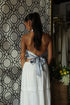 SILVER MOON SATIN HALTER TOP