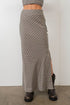 BIAS CUT PLAID MAXI SKIRT