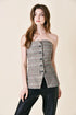 STRAPLESS BUTTON TOP WITH PKTS