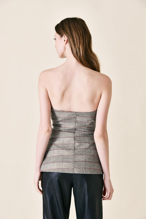 STRAPLESS BUTTON TOP WITH PKTS