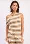 SANTORINI DRIFT ONE-SHOULDER TOP