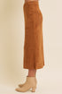 MIDI BROWN VELVET SKIRT