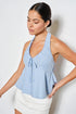 SKYLINE STRIPE HALTER TOP