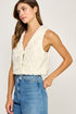 IVORY LUXE TIE-FRONT VEST