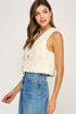 IVORY LUXE TIE-FRONT VEST