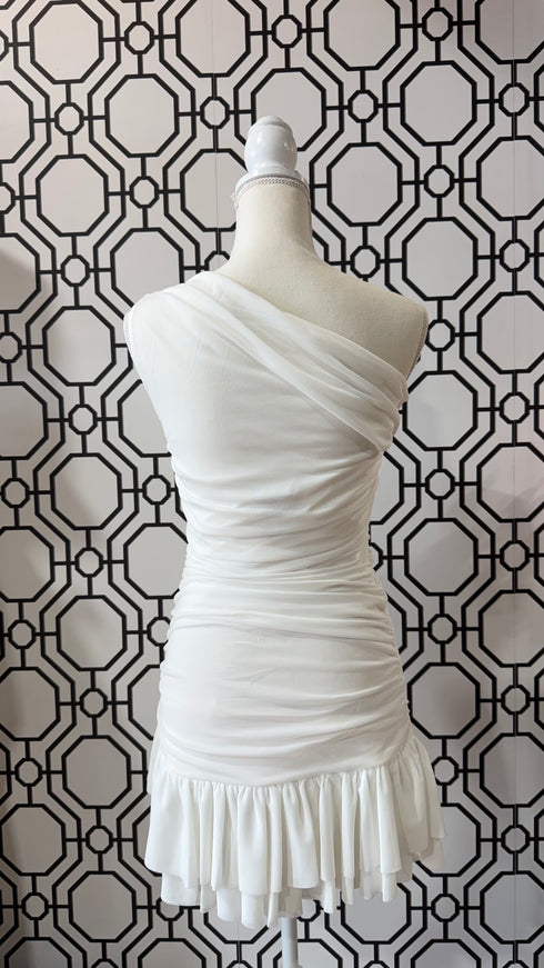 CLOUD NINE ONE-SHOULDER DRESS