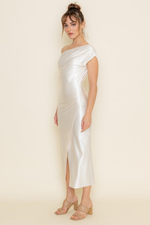 ASYMMETRICAL MIDI DRESS