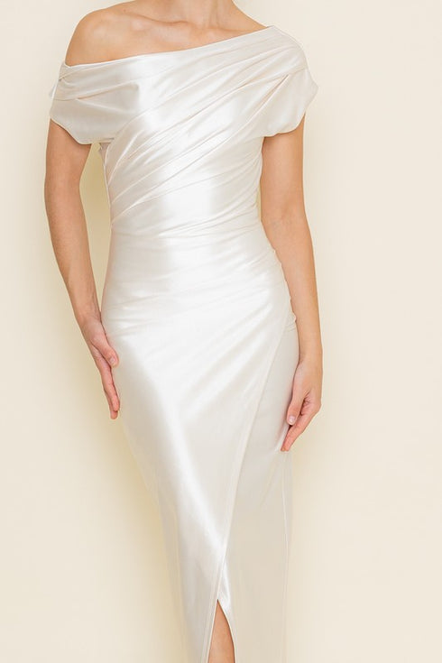 ASYMMETRICAL MIDI DRESS