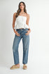 White mini ruffled top