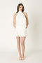 PEARL MUSE HALTER MINI DRESS