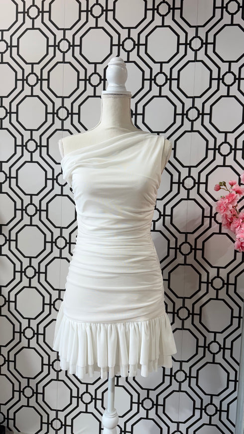 CLOUD NINE ONE-SHOULDER DRESS