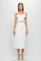 OFF WHITE AUDREY RUCKED TOP & SKIRT SET