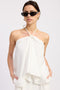 IVORY BREEZE HALTER TOP