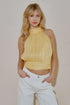 GOLDEN GLOW HALTER TOP