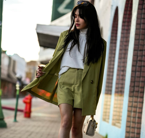 LIME BLAZER & SHORTS
